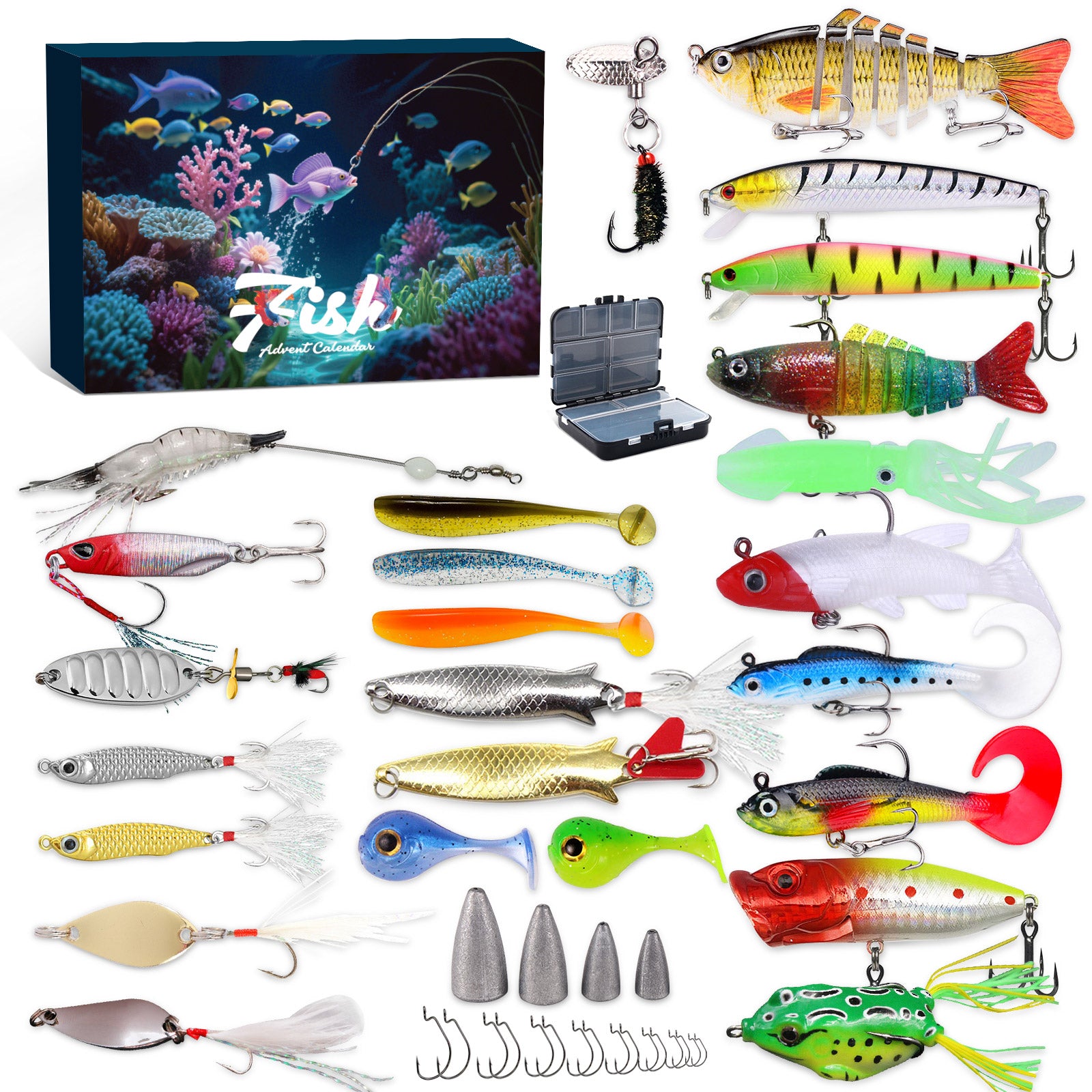 fishing advent calendar with fishing lures Colitt a trusted brand in hunting and fishing Advent Calendar Fishing Lure Christmas