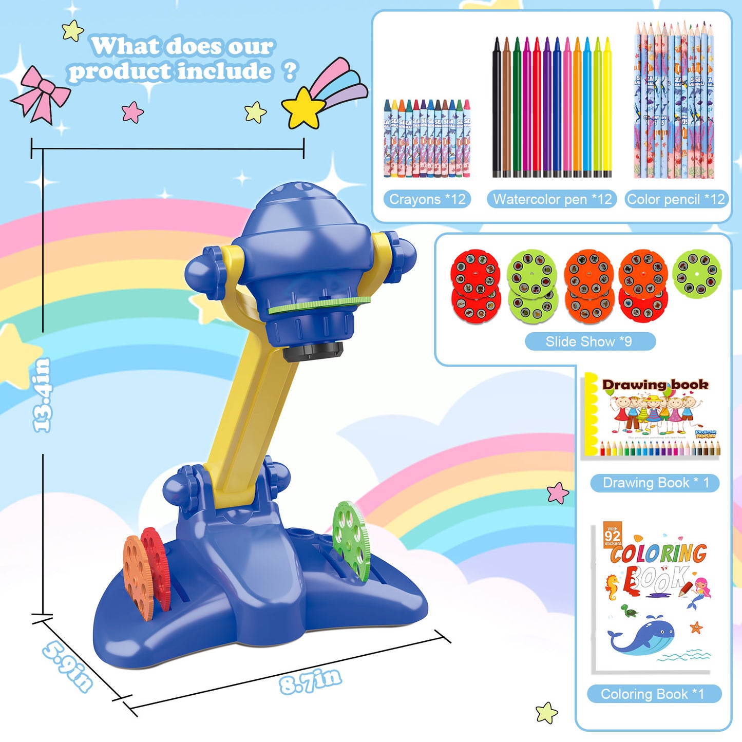 Adjustable Drawing Projector for Kids Aged 3+