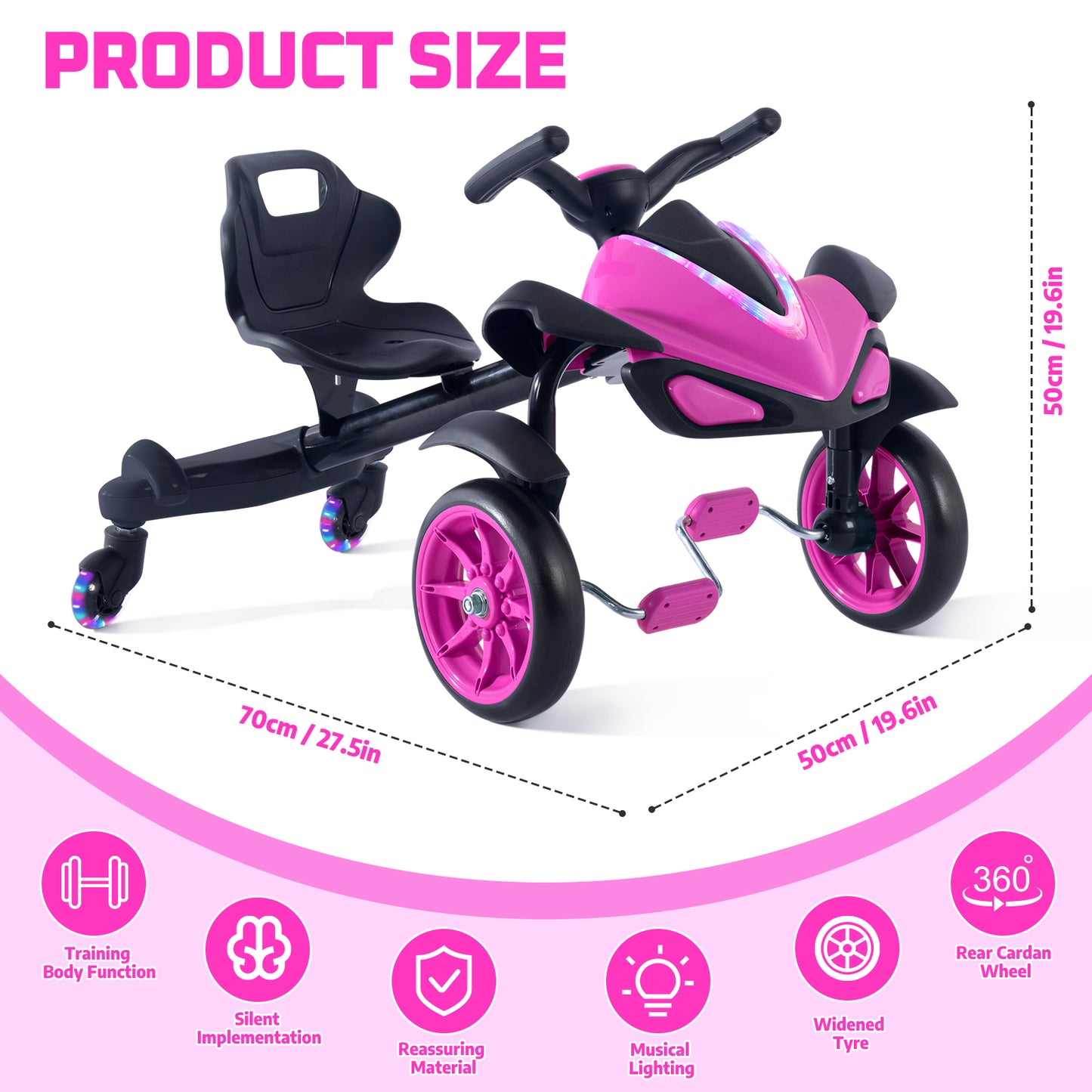 2-in-1 Kids Drift Bike - Crazy Drift Cart for Toddlers and Kids