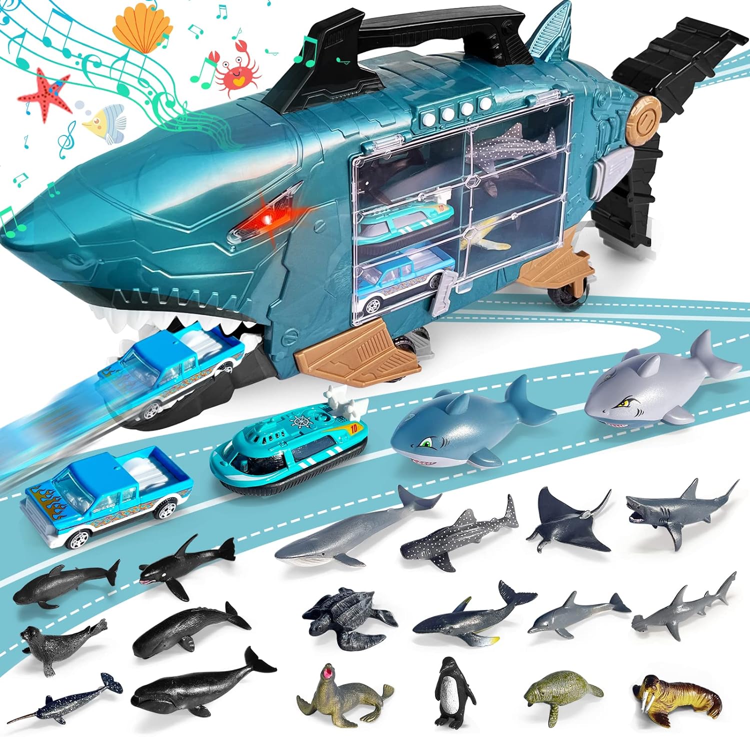 Shark Truck Toys with LED and Sound