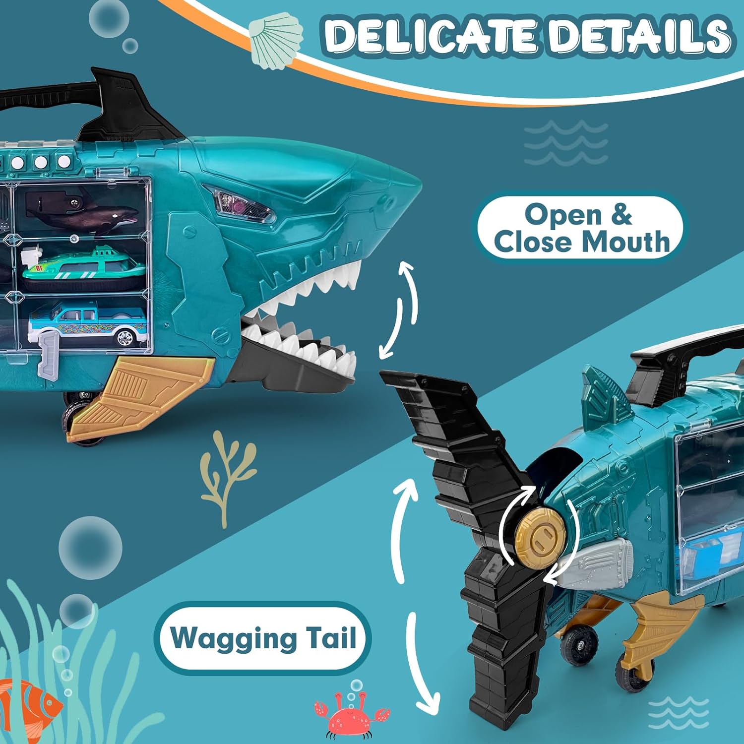 Shark Truck Toys with LED and Sound