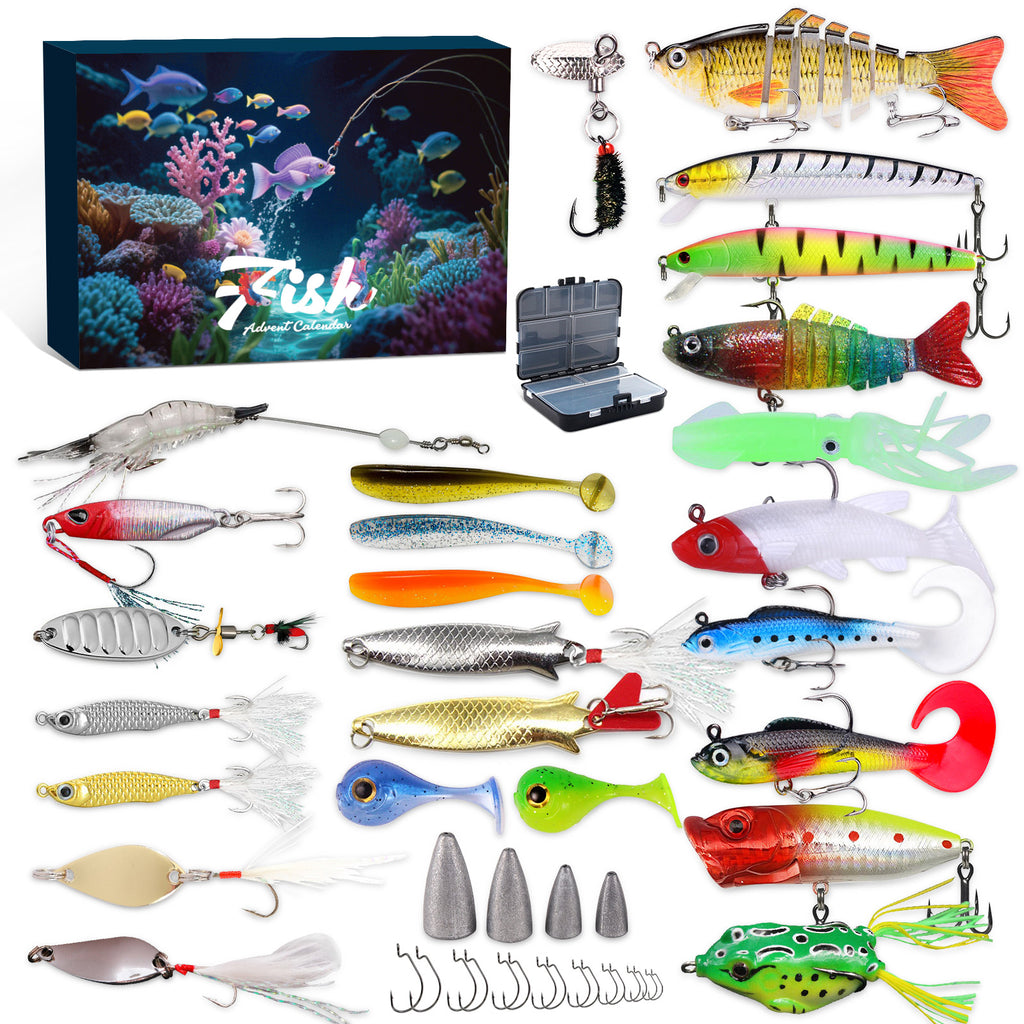Fishing Advent Calendar with Lures Set