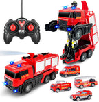 Remote Control Fire Truck With Led Light & Sounds