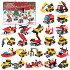 Fire Truck and Construction Play Vehicles Building Blocks Advent Calendar