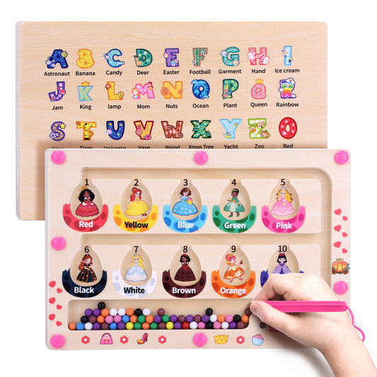 Mini Magnetic Color and Number Maze Montessori Toy