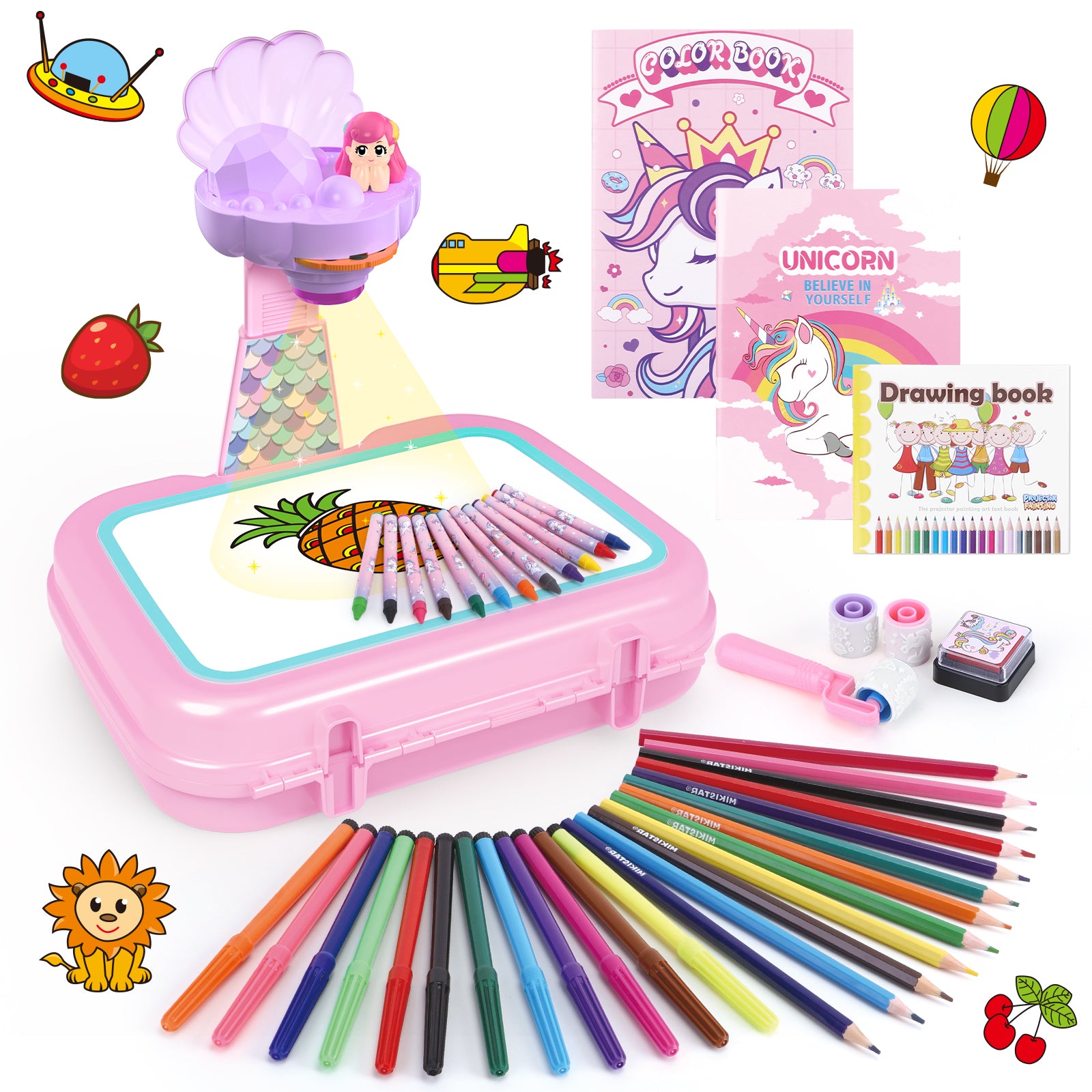 Mermaid Drawing Projection Portable Box