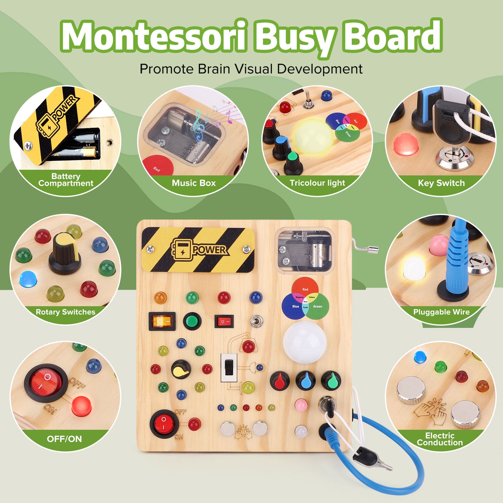 LED Busy Board with 13 Separate Switches
