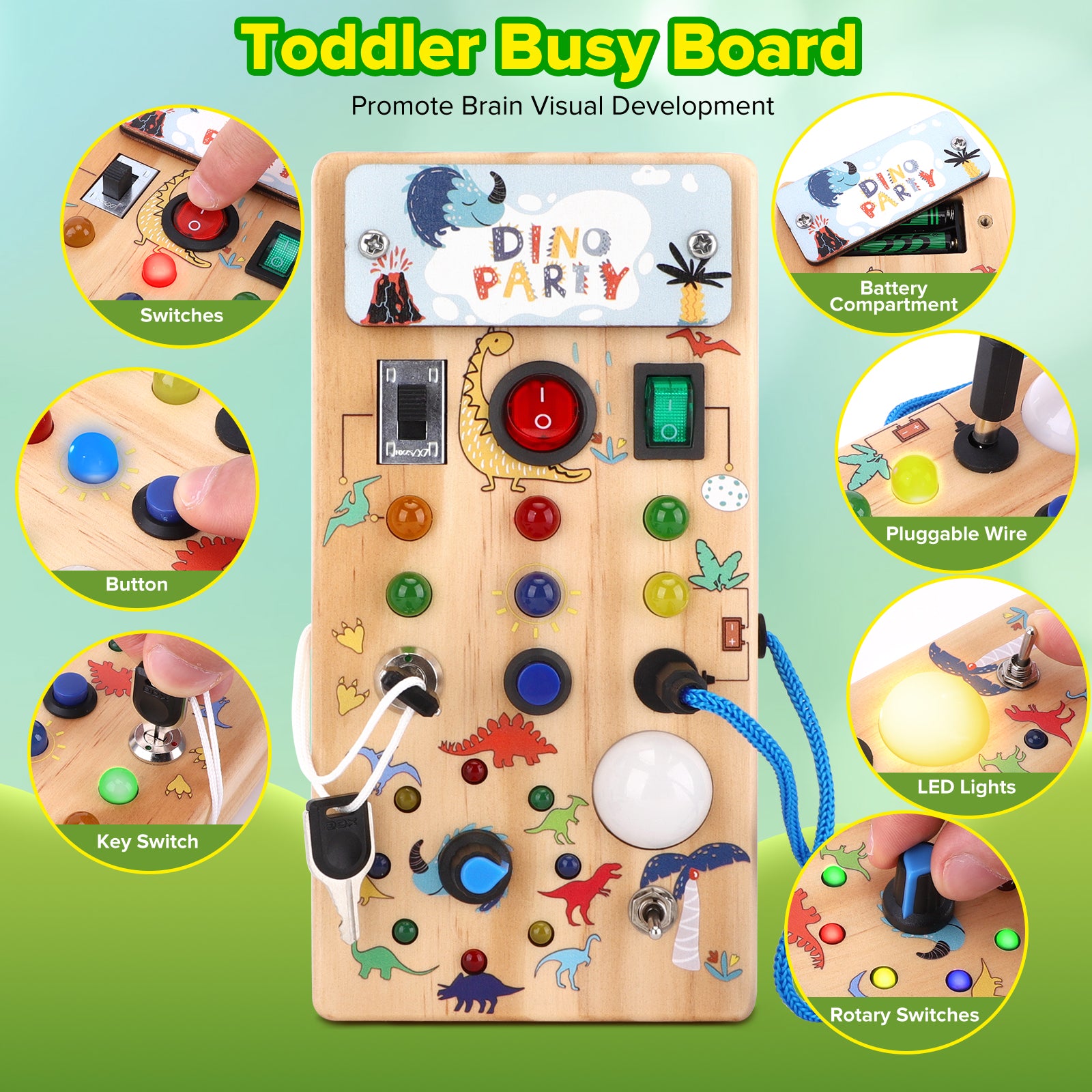 Led Busy Board with 8 Light switches