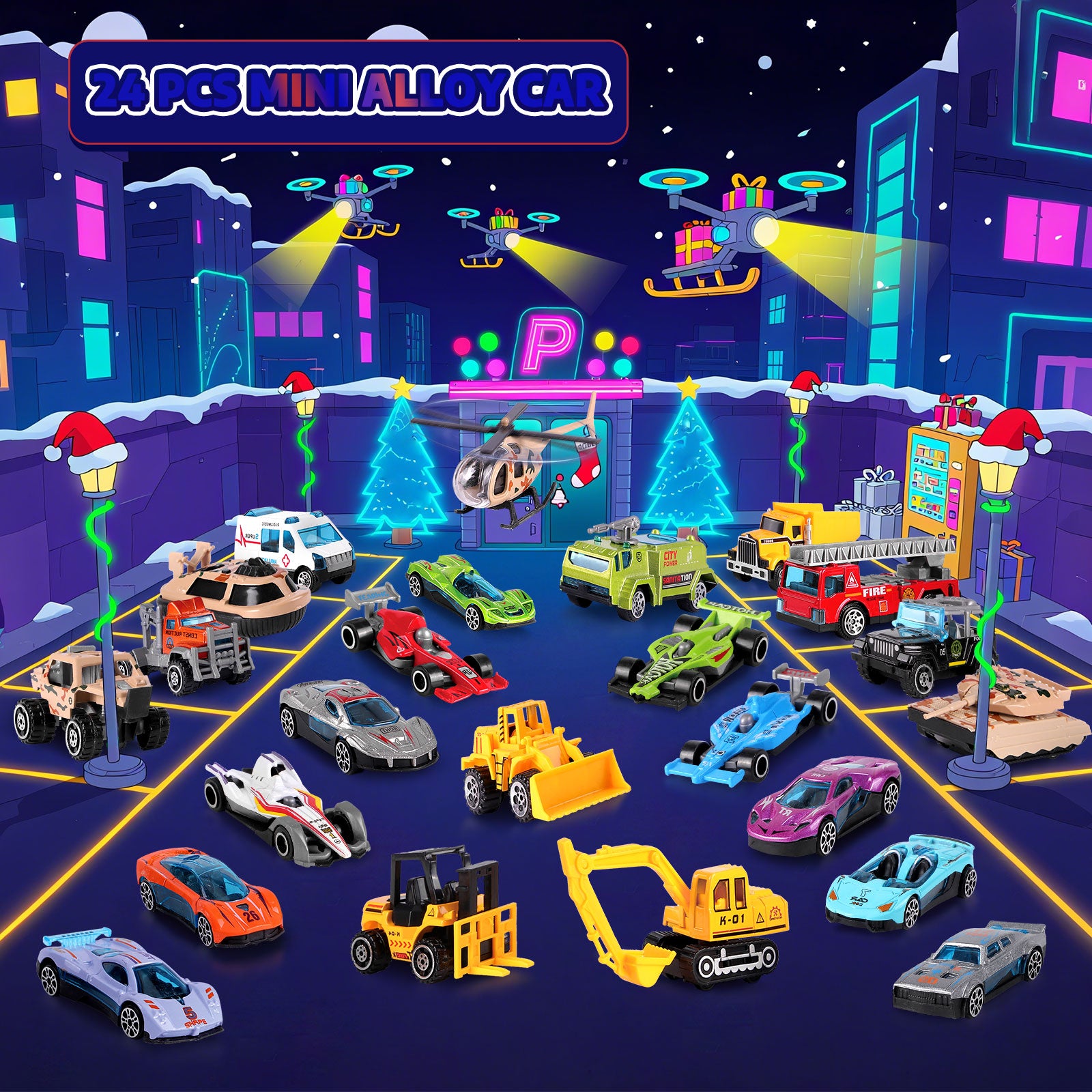 Vehicles Toys Countdown Advent Calendars