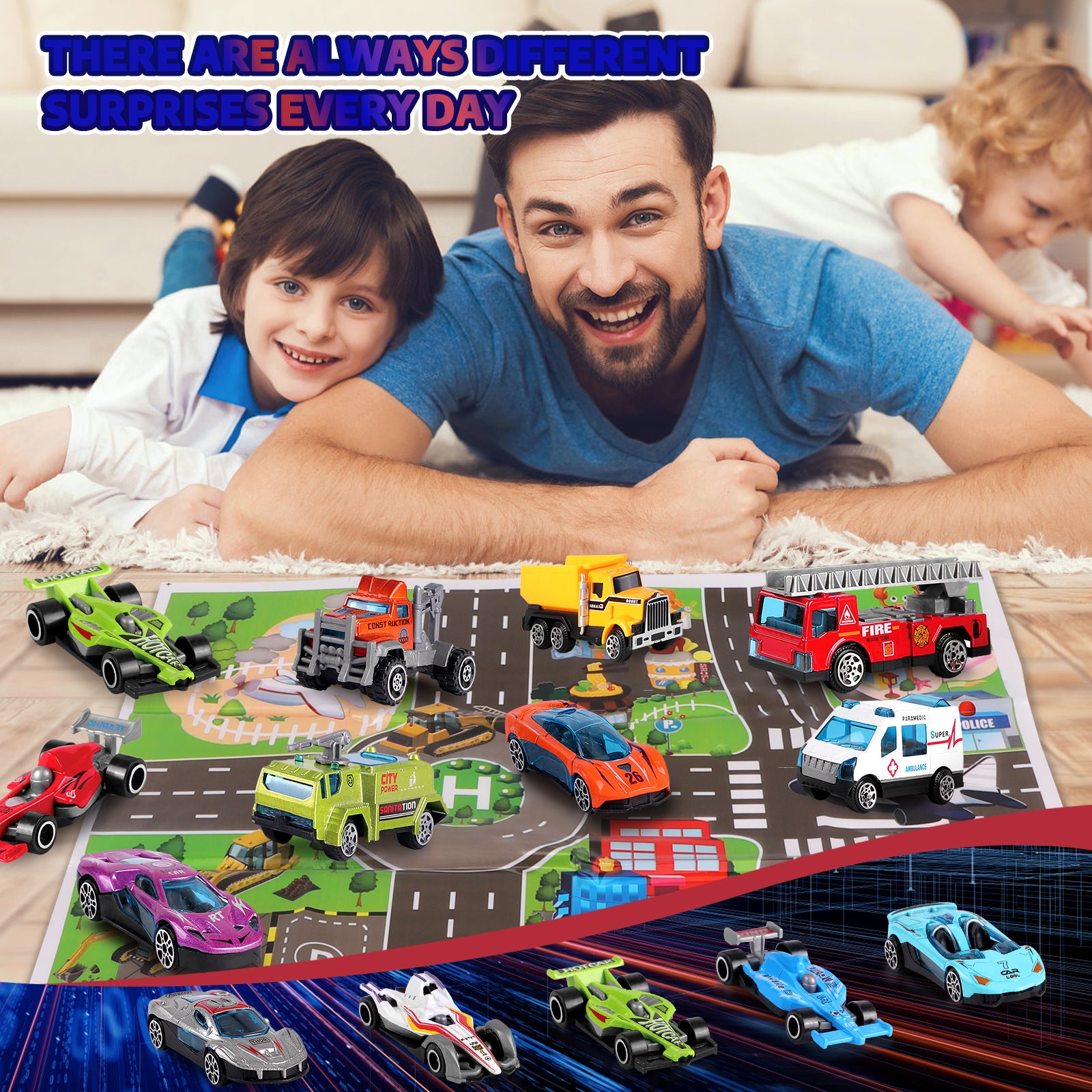Vehicles Toys Countdown Advent Calendars