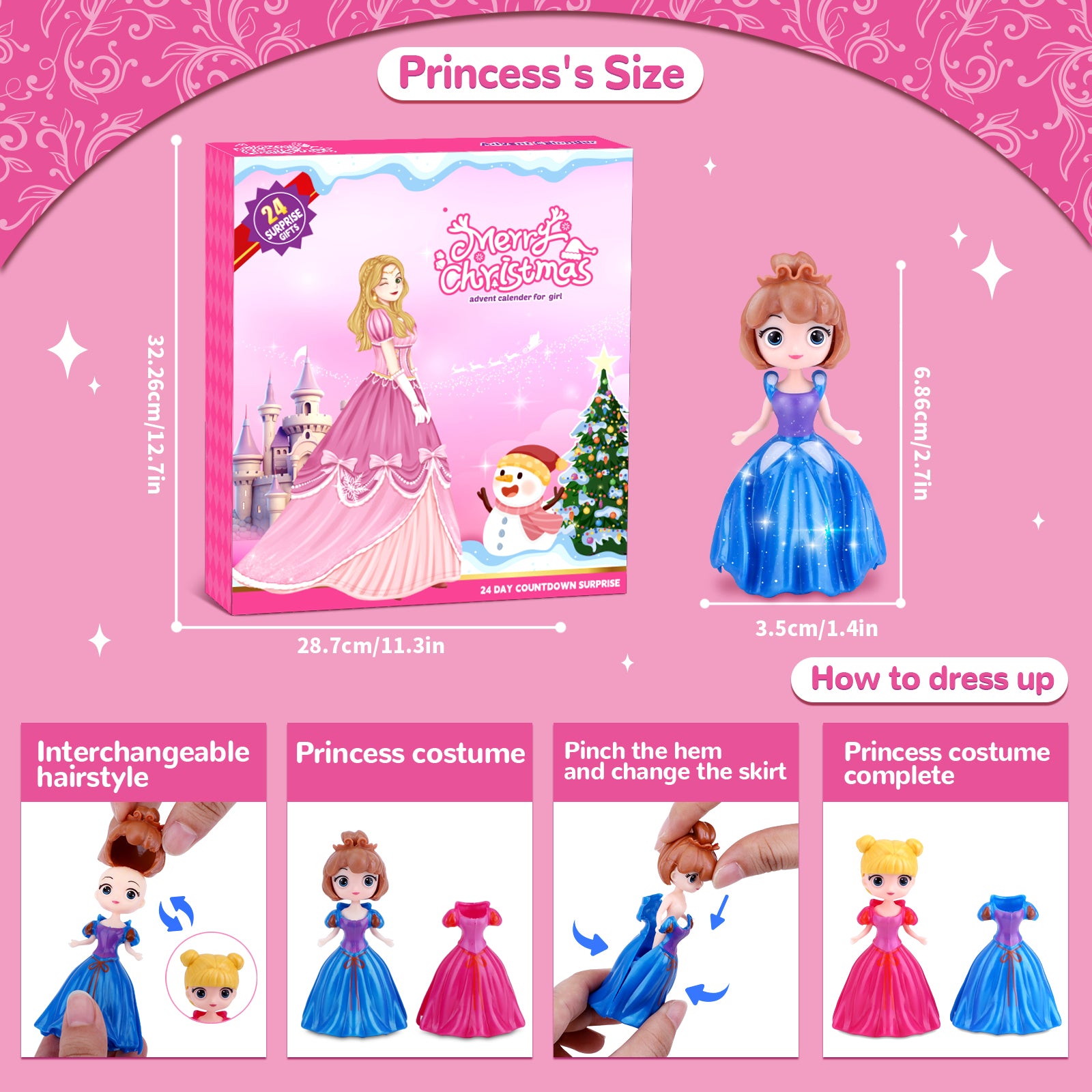 Princess with Dress Up Clothes Advent Calendar