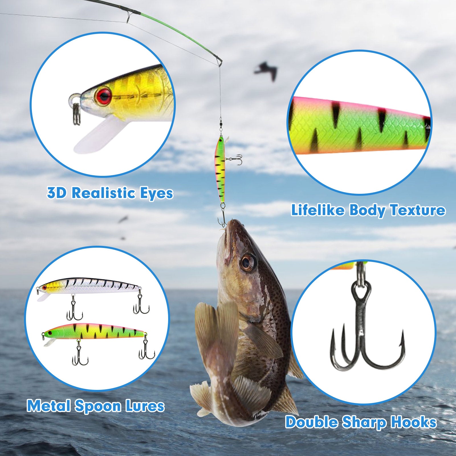 Fishing Advent Calendar with Lures Set