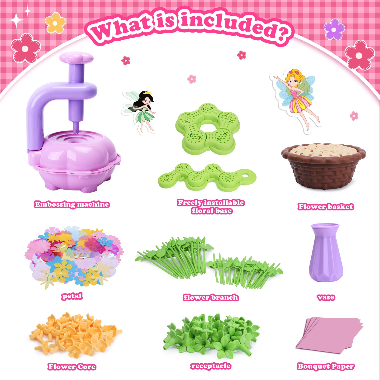 36 Pcs Flowers DIY Fabric Flower Bouquet Kit