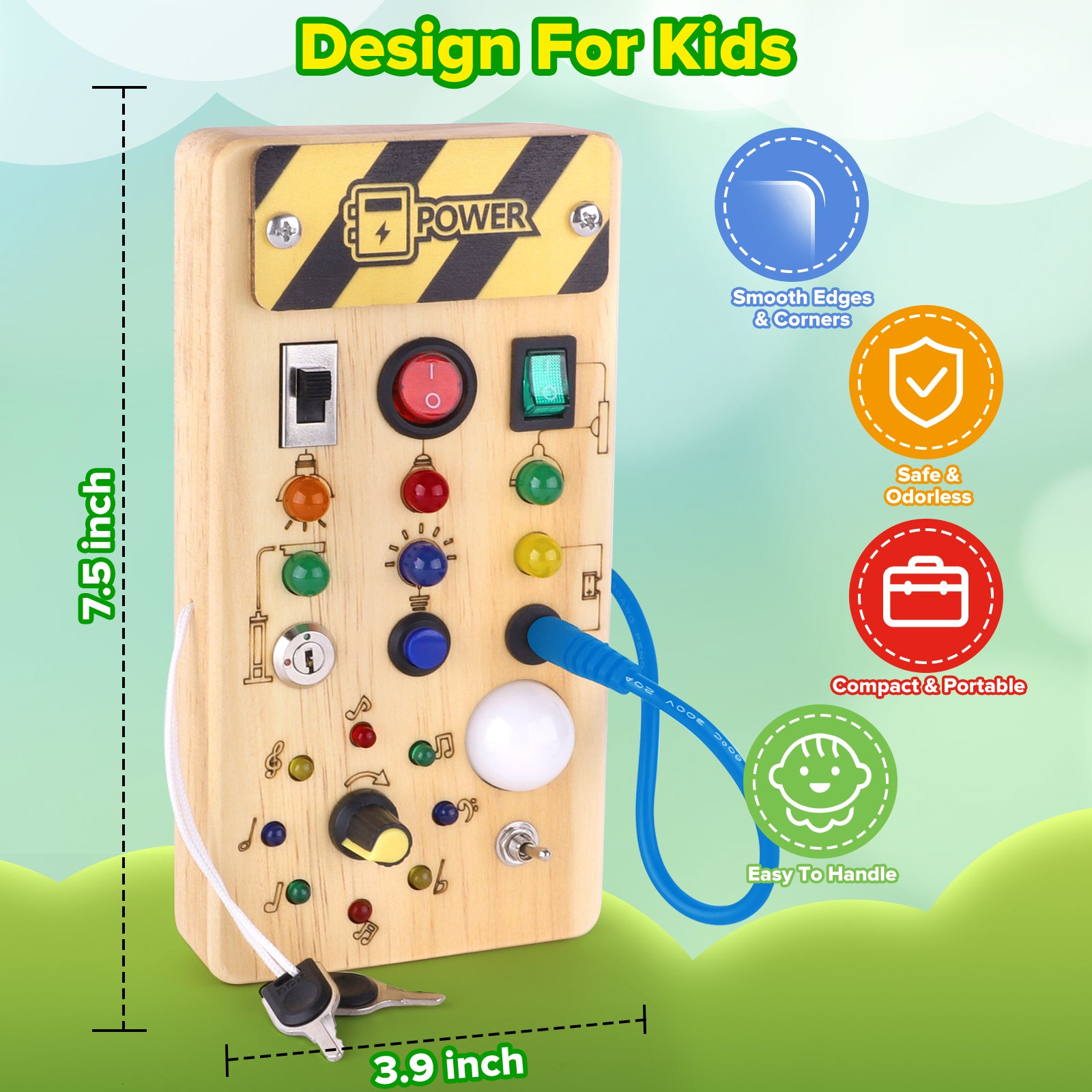 Led Busy Board with 8 Light switches