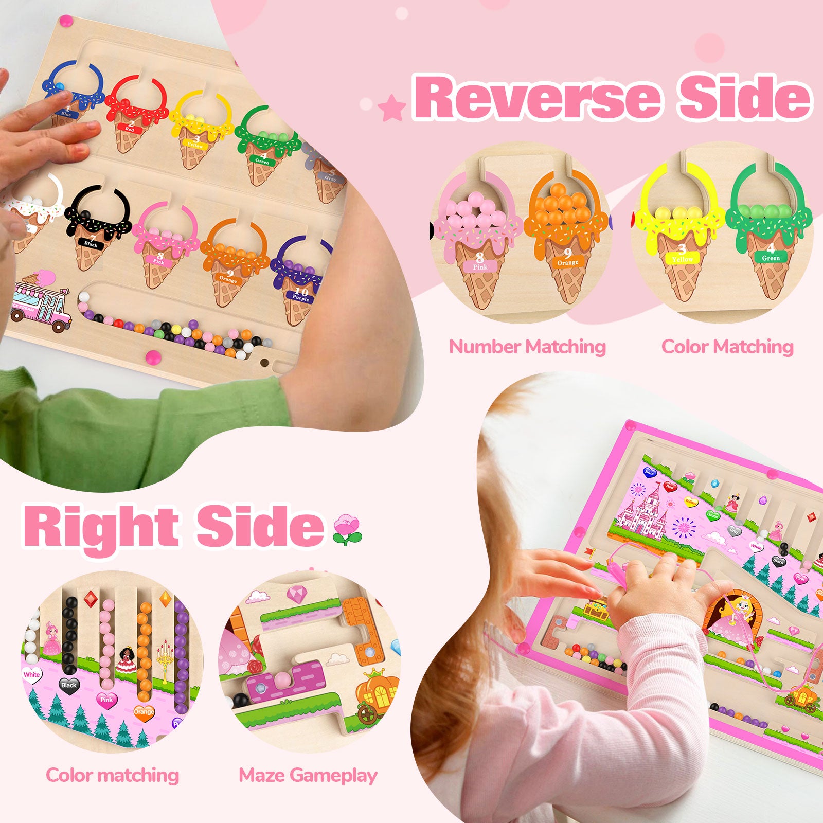2 in 1 Magnetic Color and Number Maze