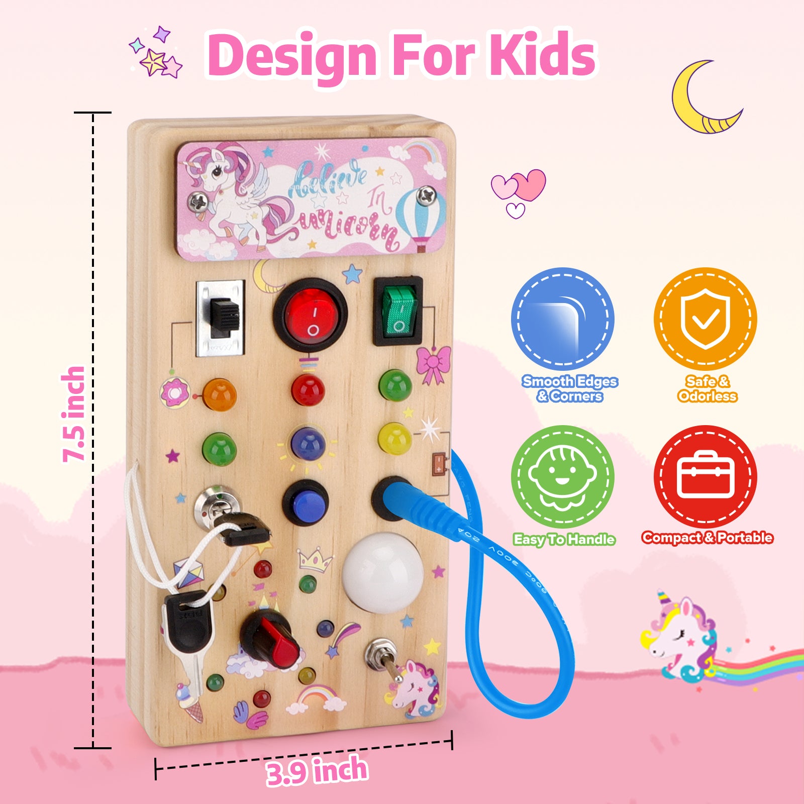 Led Busy Board with 8 Light switches