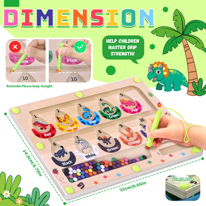 Mini Magnetic Color and Number Maze Montessori Toy