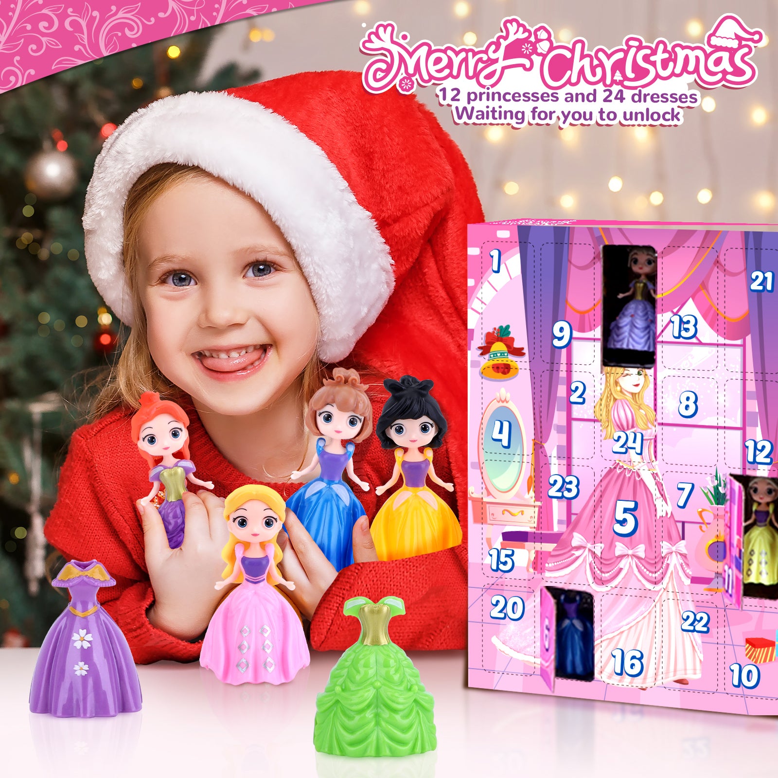 Princess with Dress Up Clothes Advent Calendar