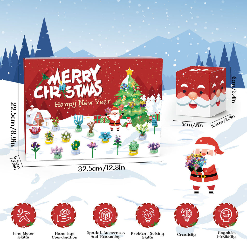 Succulent & Bouquet Building Blocks Christmas Countdown Calendar