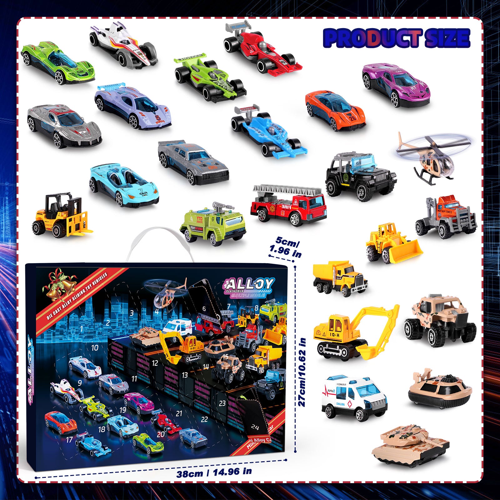Vehicles Toys Countdown Advent Calendars