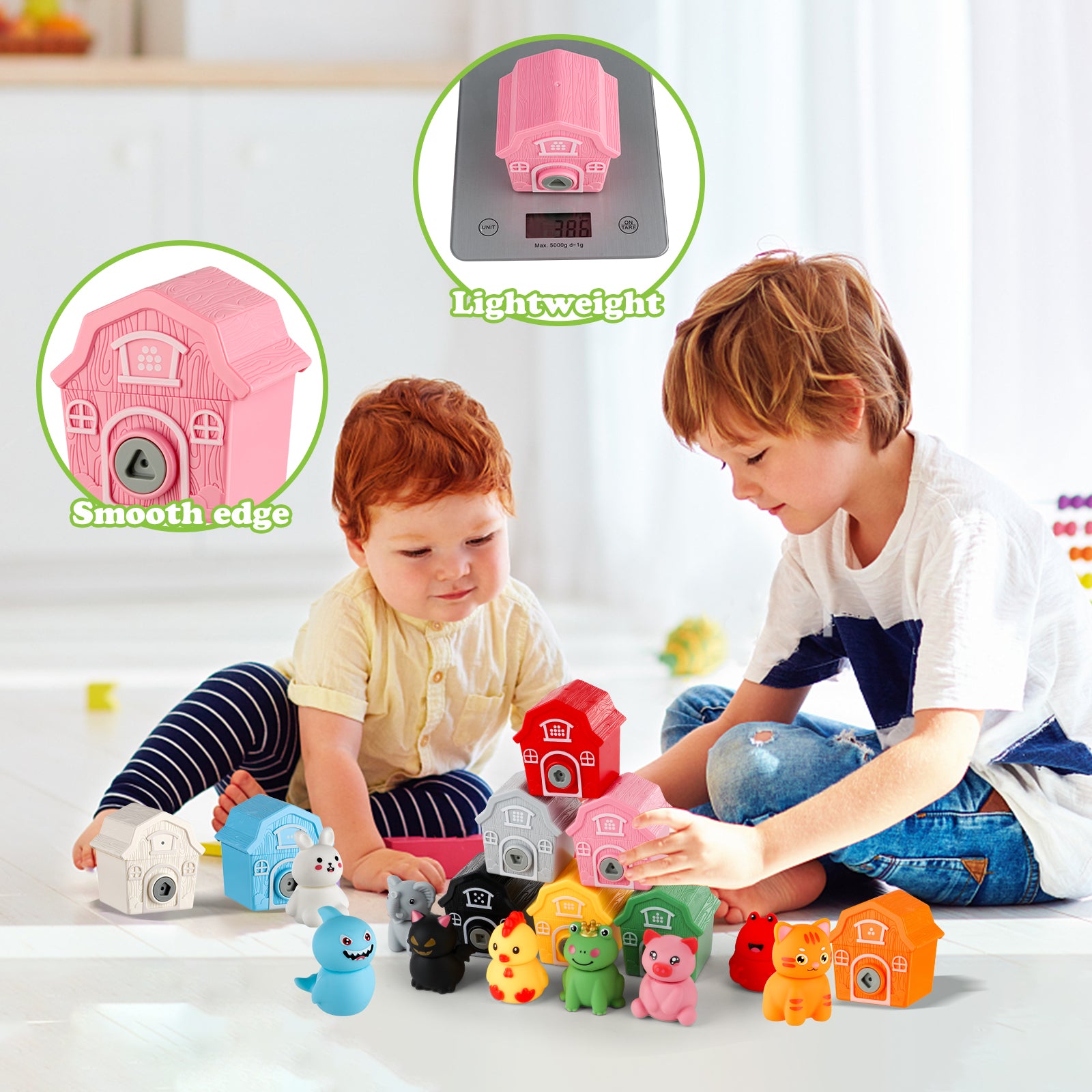 Toddler Learning Farm Barn Animals Toys