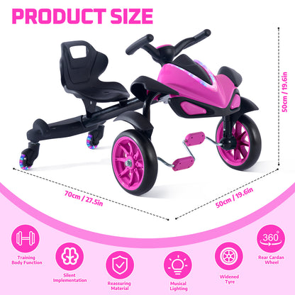 2-in-1 Kids Drift Bike - Crazy Drift Cart for Toddlers and Kids