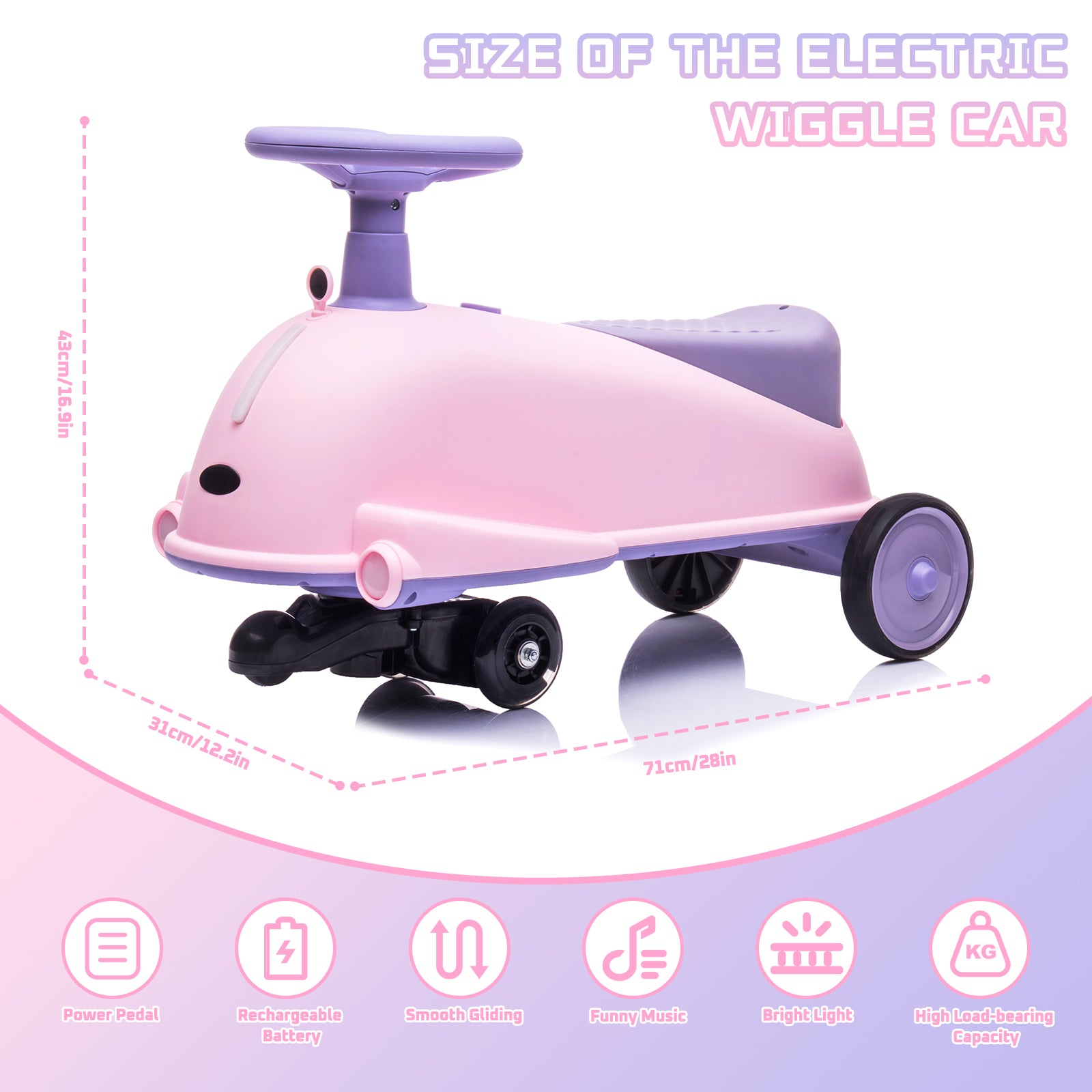 12V Electric Wiggle Car for Kids