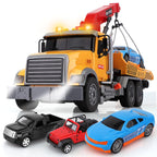 Tow Truck Toy Set with Race Car Metal Off-Road Vehicle