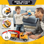Tow Truck Toy Set with Race Car Metal Off-Road Vehicle